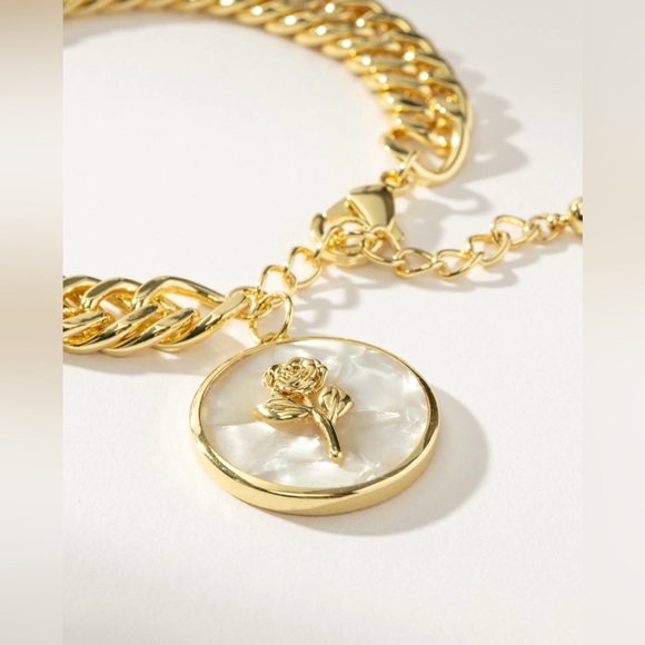 NEW Uncommon James Gold Pearlescent Rose Bracelet - Picture 2 of 4